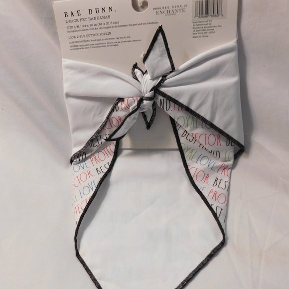 Rae Dunn Pet Bandanas 2 in Pack Size S/M NEW - Picture 3 of 5